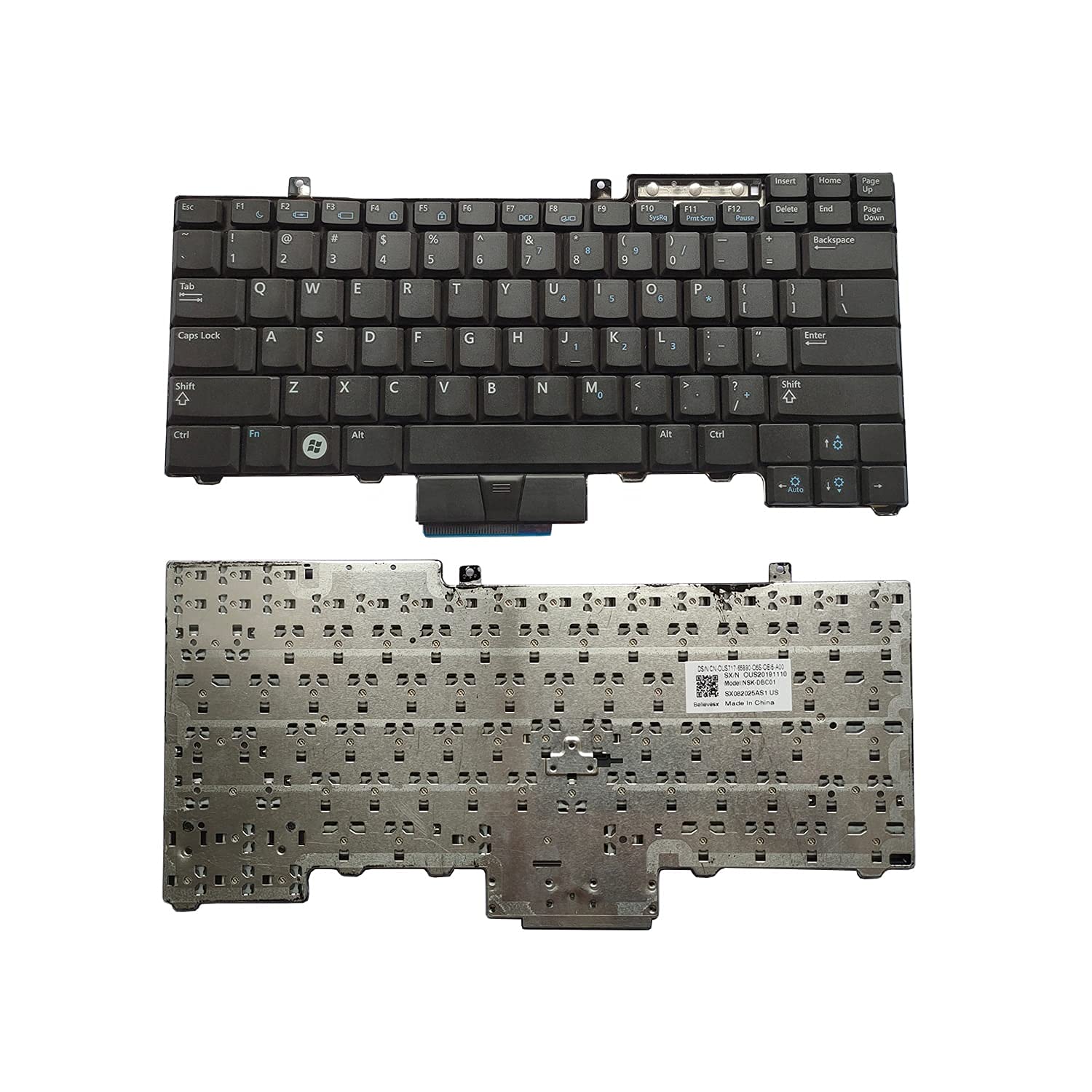 WISTAR Laptop Keyboard Compatible for Dell Latitude E6400 E6500 Precision M2400 M4400 Series